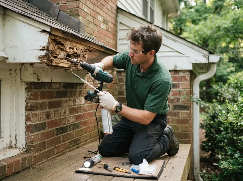 Carpenter Ant Structural Remediation in Cary, NC